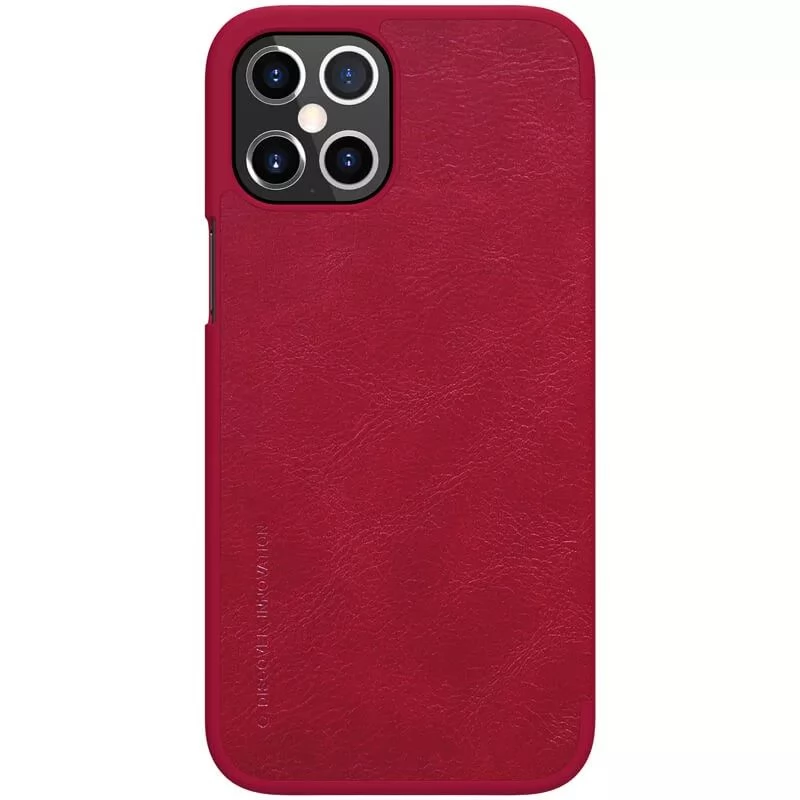 NILLKIN Qin leather case iPhone 12 Pro Max piros