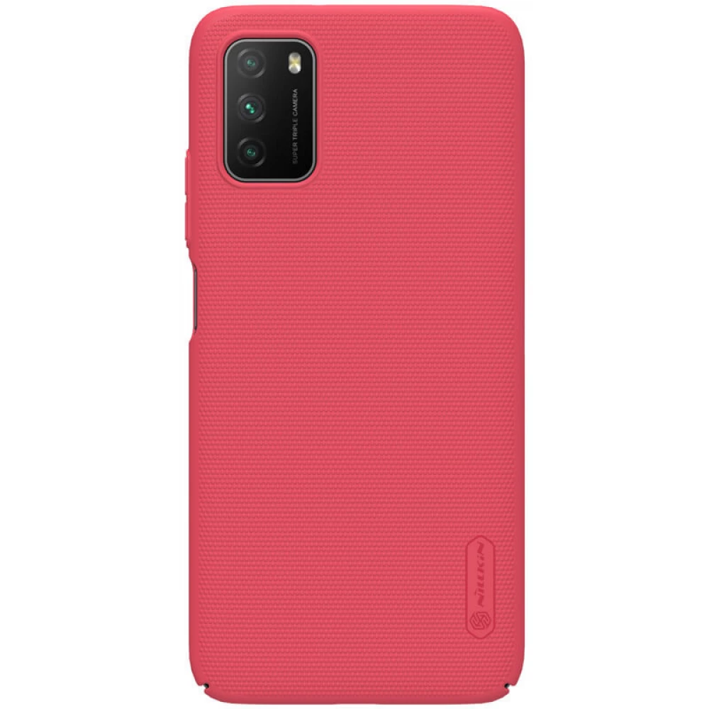 NILLKIN Super Frosted hátlap tok Xiaomi Poco M3 piros