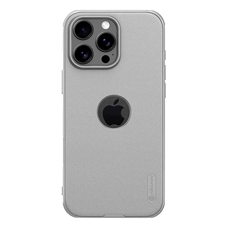 NILLKIN Super Frosted Shield Pro hátlap tok logo kivágással Apple iPhone 16 Pro szürke