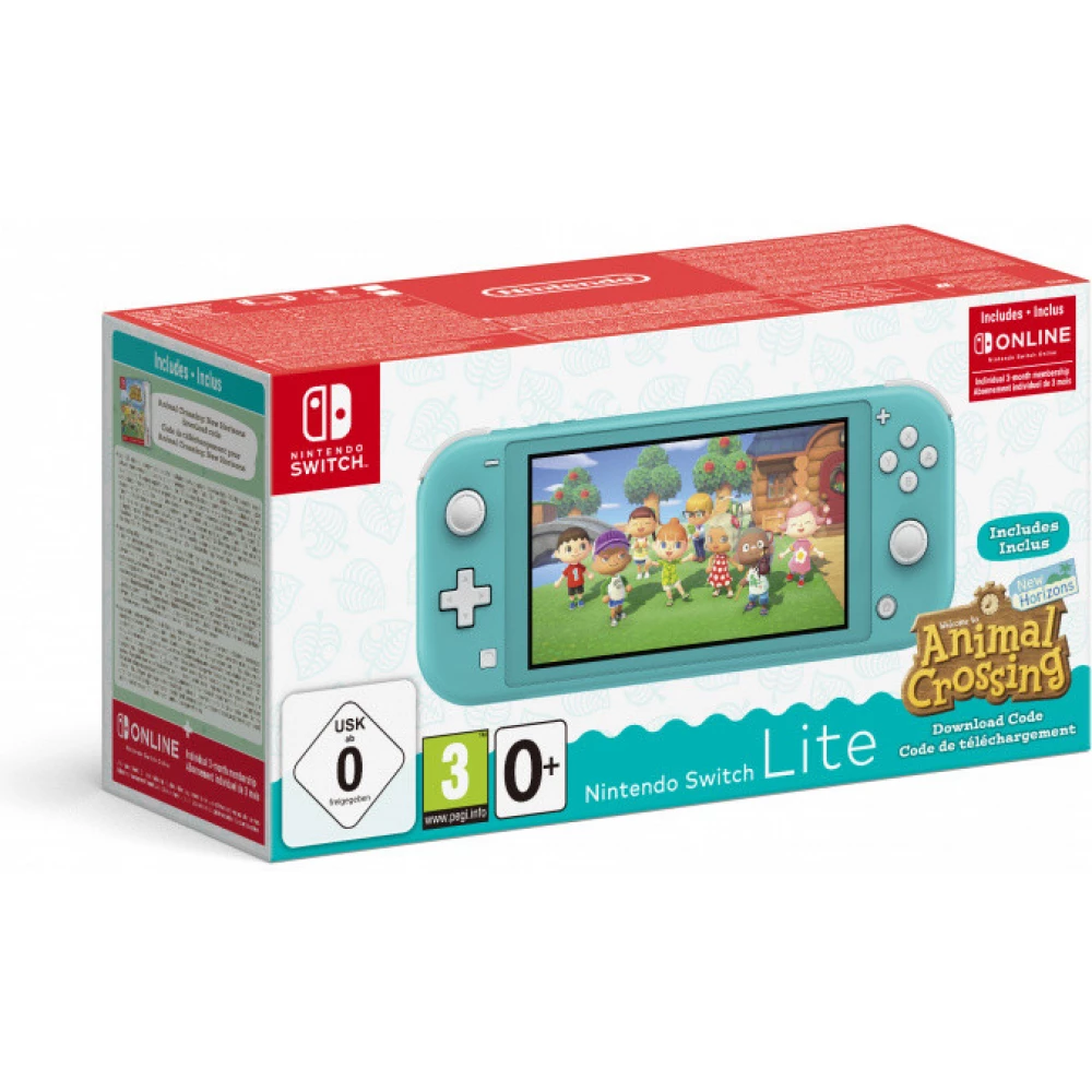NINTENDO Switch Lite türkiz + ACNH + NSO 12 hónap