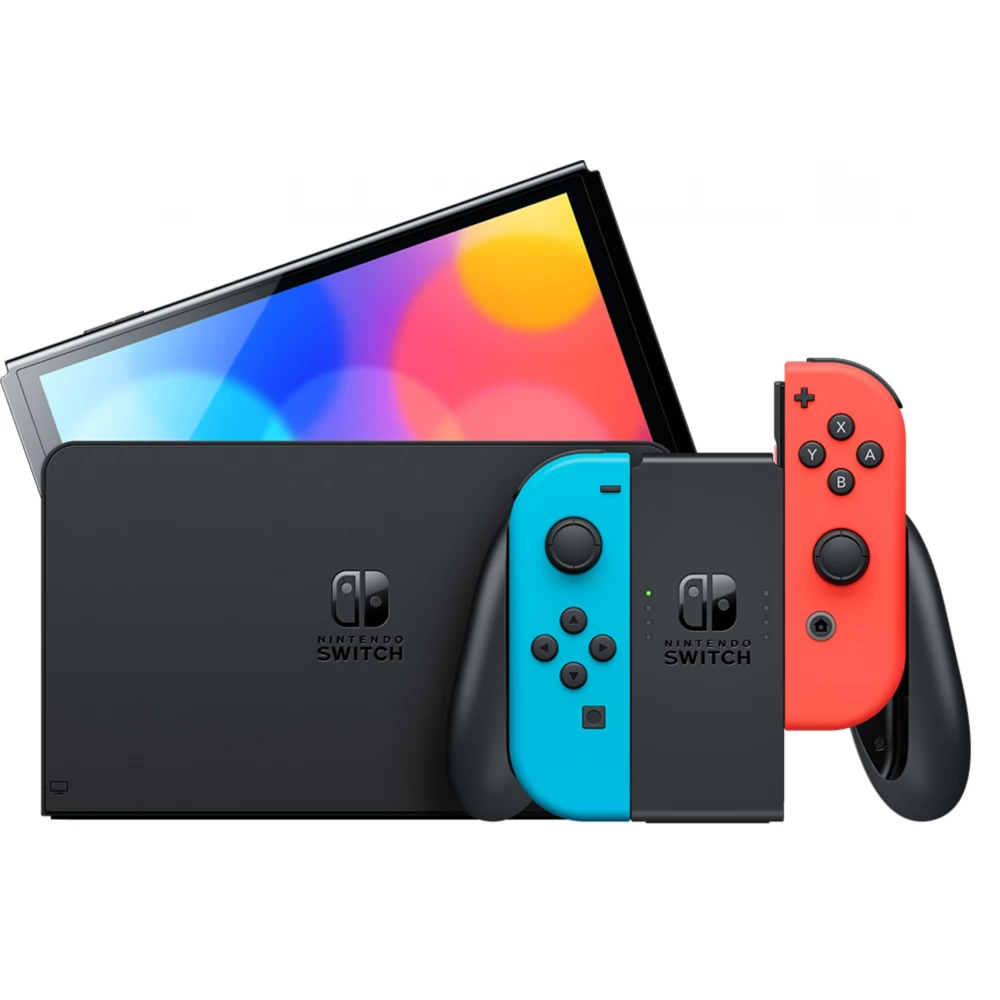 NINTENDO Switch (OLED modell) neon piros-kék