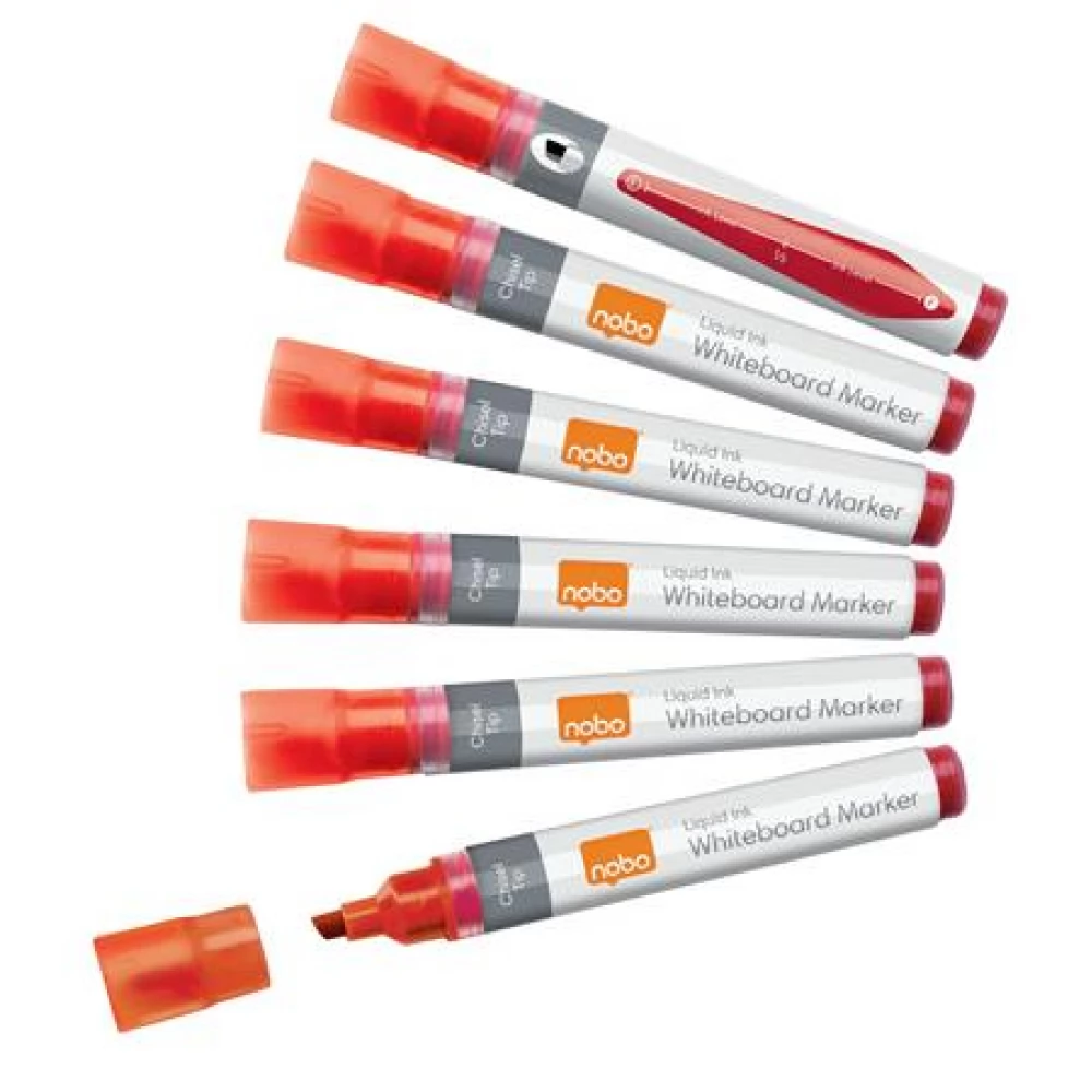 NOBO Táblamarker vágott hegyű 4 mm piros 10 db
