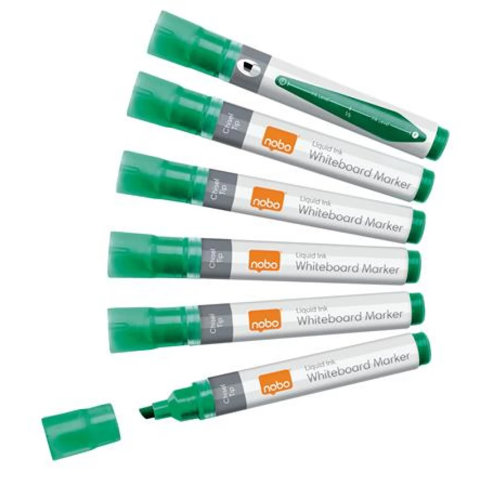 NOBO Táblamarker vágott hegyű 4 mm zöld 10 db