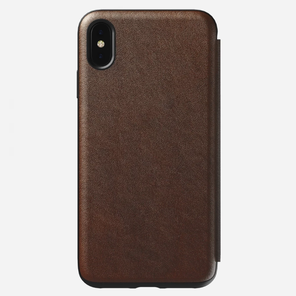 NOMAD GOODS Rugged Tri-Folio kinyitható bőrtok iPhone XS Max barna