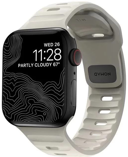 NOMAD GOODS Sport szíj Apple Watch 49/45/44/42mm M/L szürke
