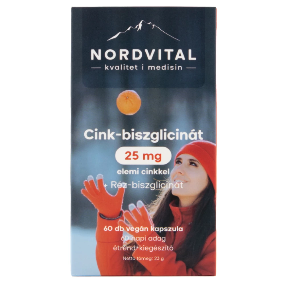 NORDVITAL Nordvital cink-biszglicinát+réz kapszula 60 db