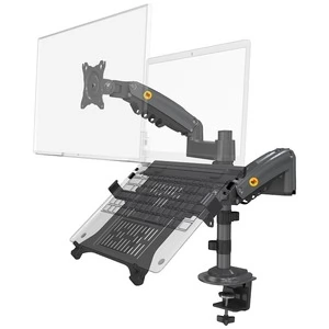NORTH BAYOU H180FP Asztali monitorkar 2 karos laptoptálca 17-27" fekete
