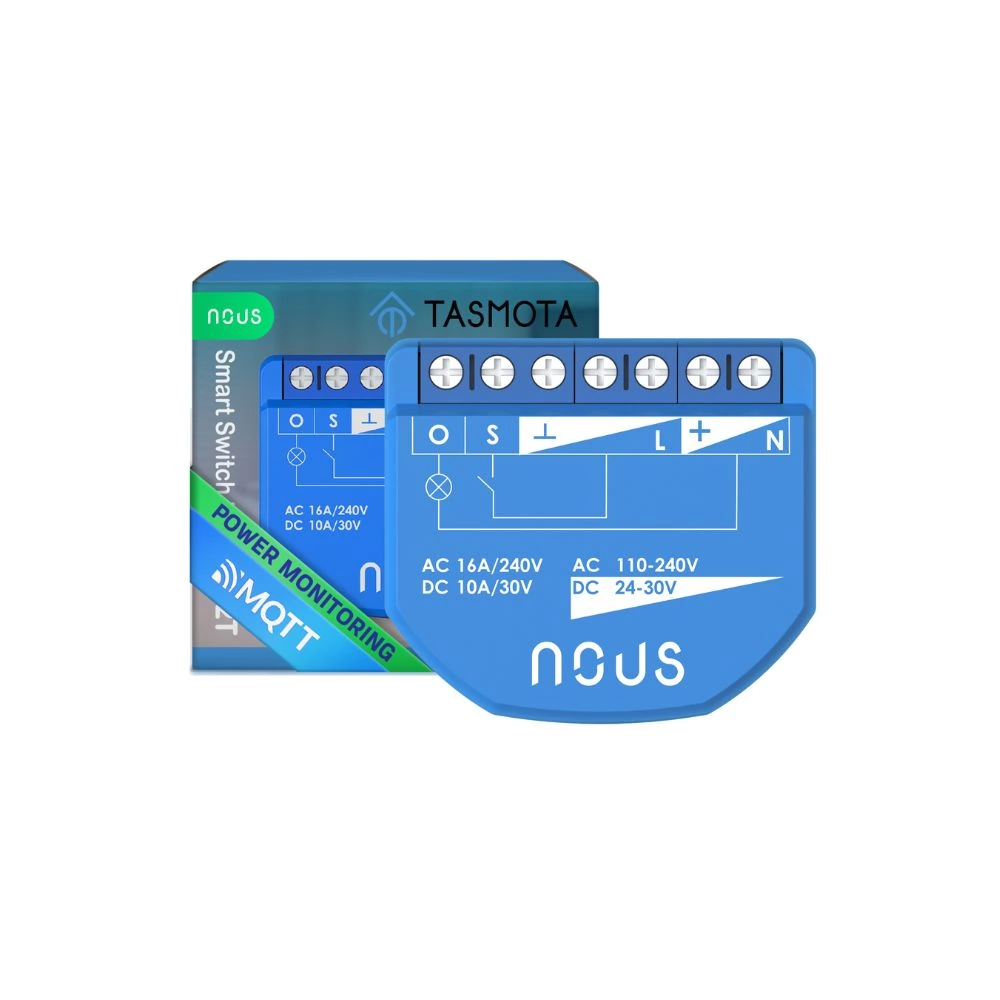NOUS B2T okos Wi-Fi-s 1 áramkörös fogyasztásmérős mini kapcsolórelé modul