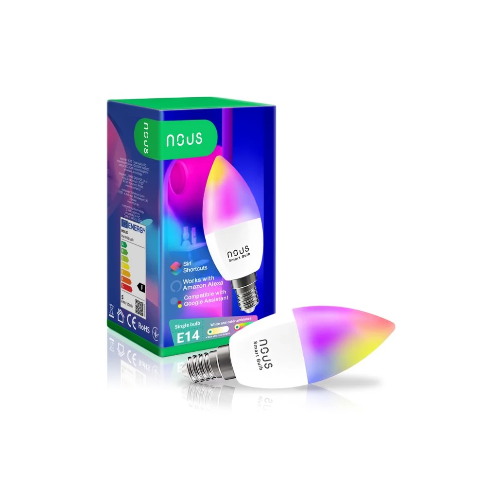 NOUS P4 okos Tuya Wi-Fi RGB izzó E14