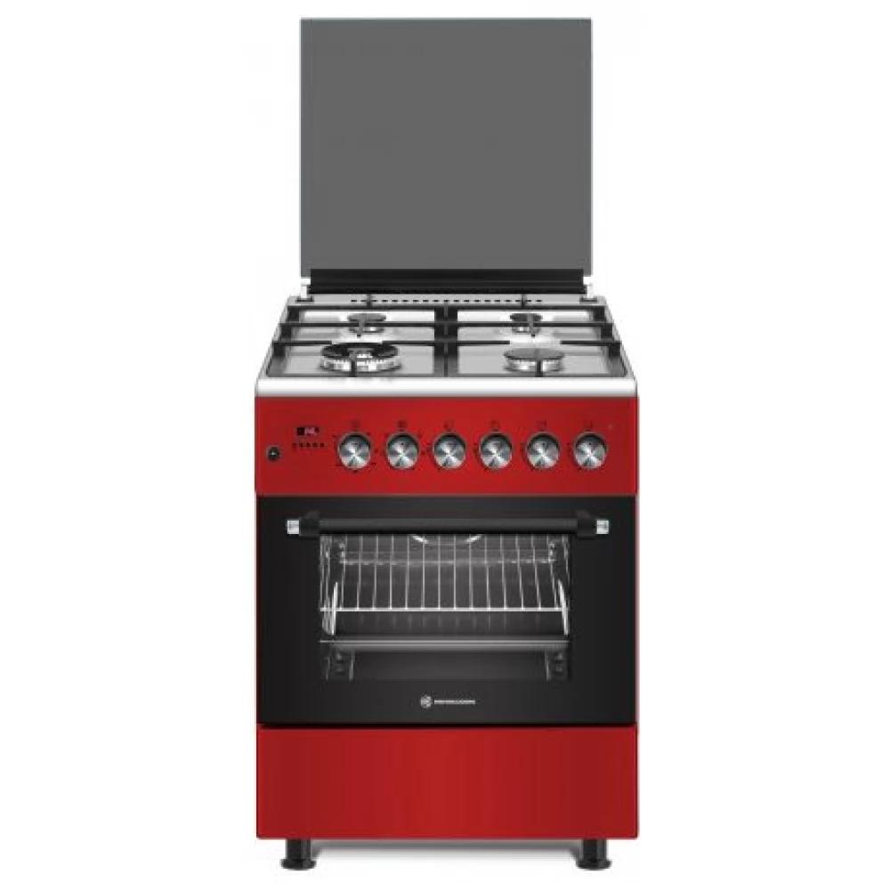 NOVACOOK F6TS40EG RD Tűzhely gázos A 66 l piros