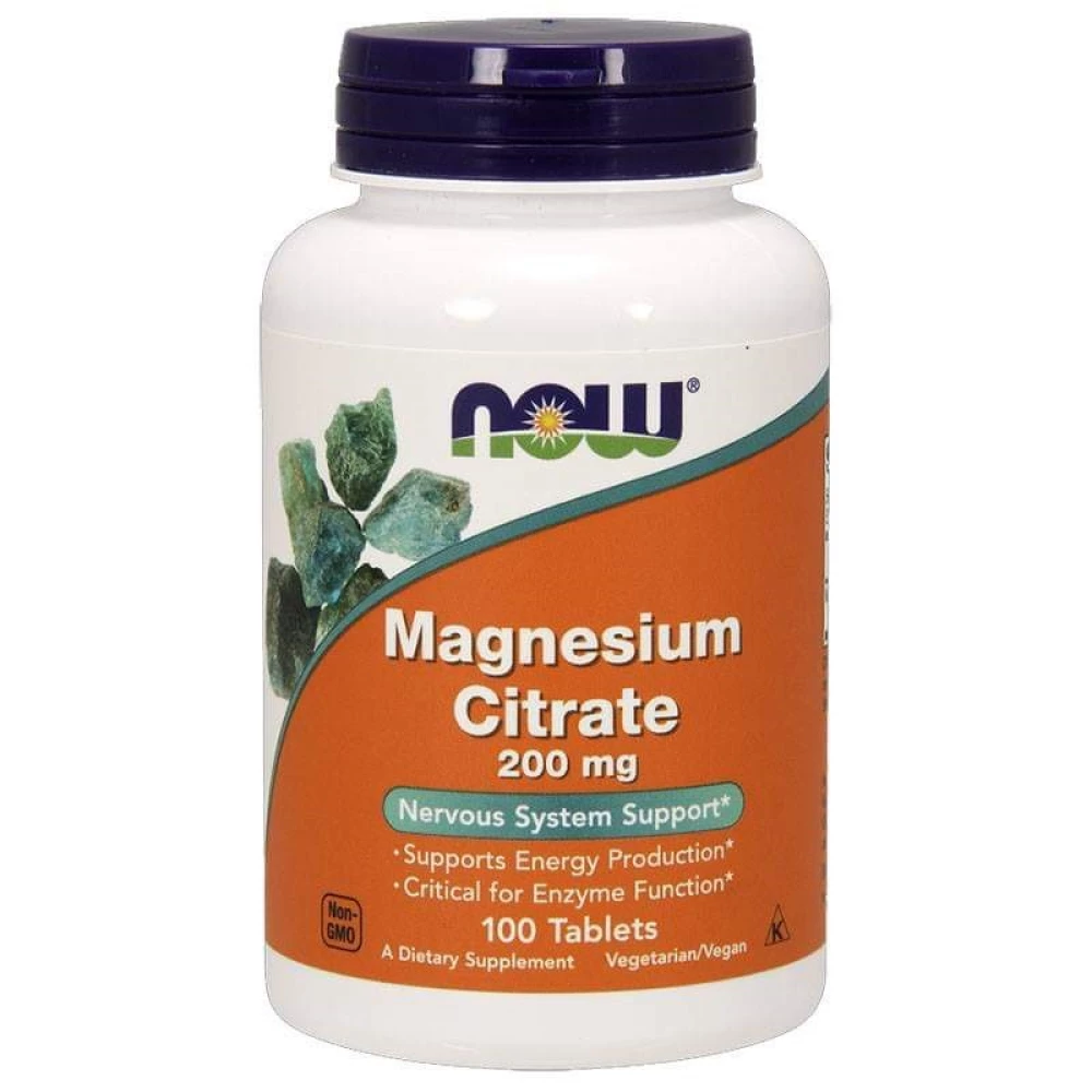 NOW Now magnesium citrate tabletta 200 mg 100 db