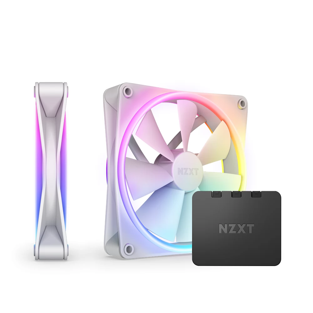 NZXT F140 RGB DUO fehér 2 darabos szett