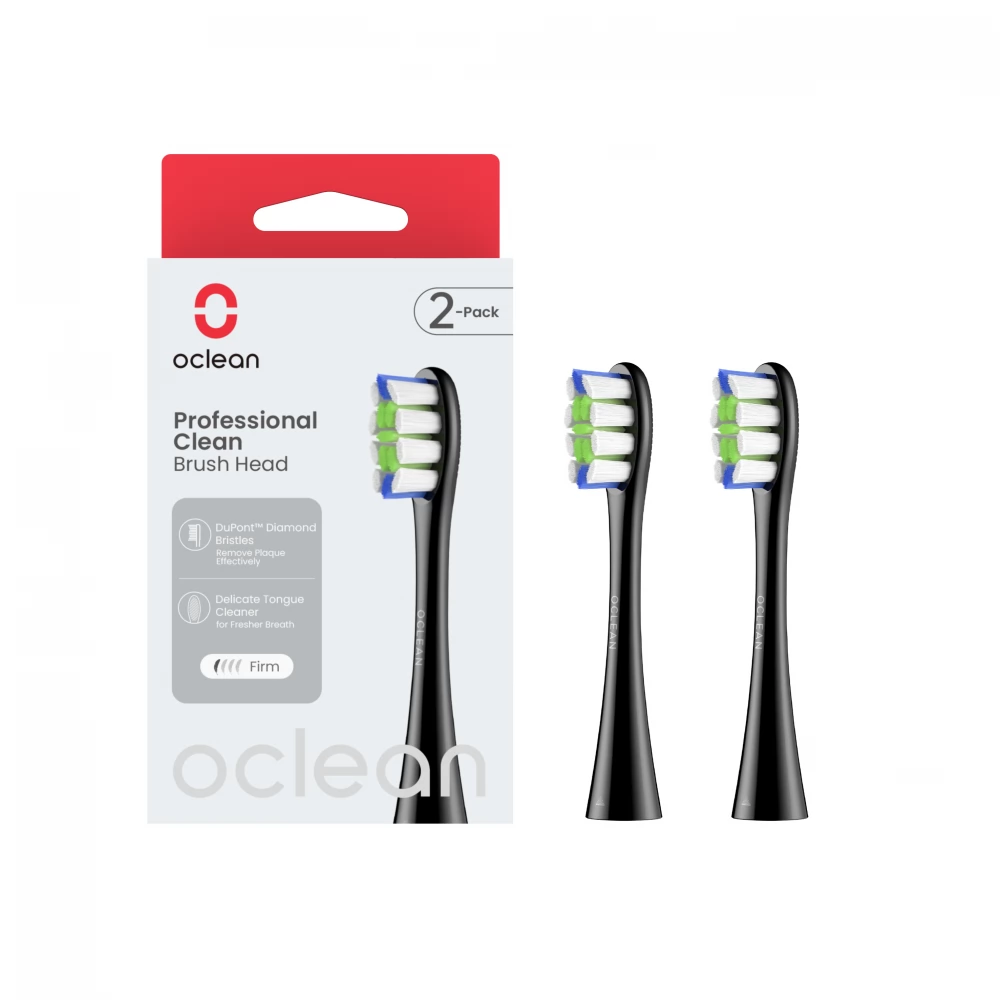 OCLEAN Professional Clean elektromos fogkefe pót fej (2db) fekete
