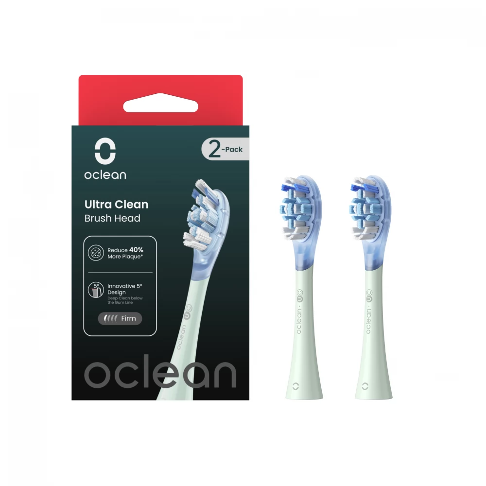 OCLEAN Ultra Clean elektromos fogkefe pót fej (2db) zöld