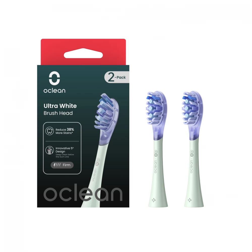 OCLEAN Ultra White elektromos fogkefe pót fej (2db) zöld