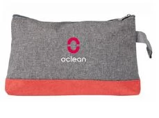OCLEAN Vászon pipere táska szürke