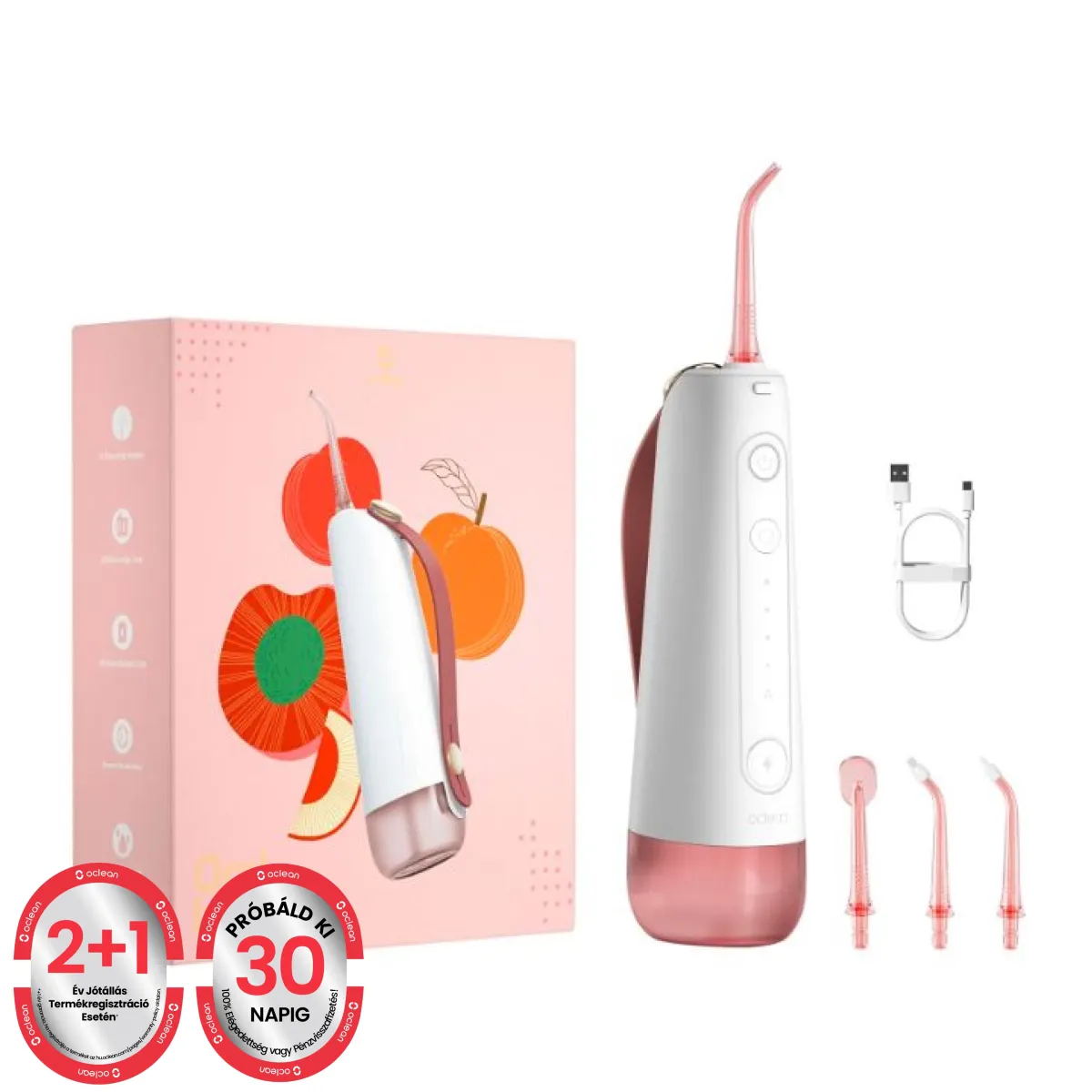 OCLEAN W10 Hordozható szájzuhany rózsaszín
