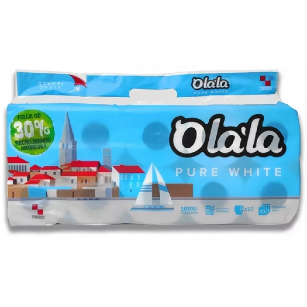OLALA Pure 10 tekercses 3 rétegű toalettpapír