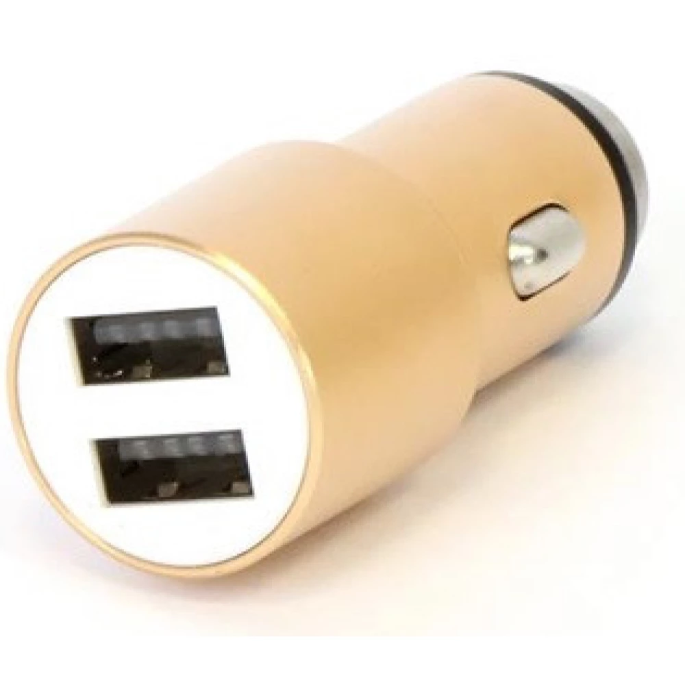 OMEGA Autós töltő 2xUSB 2.1A arany
