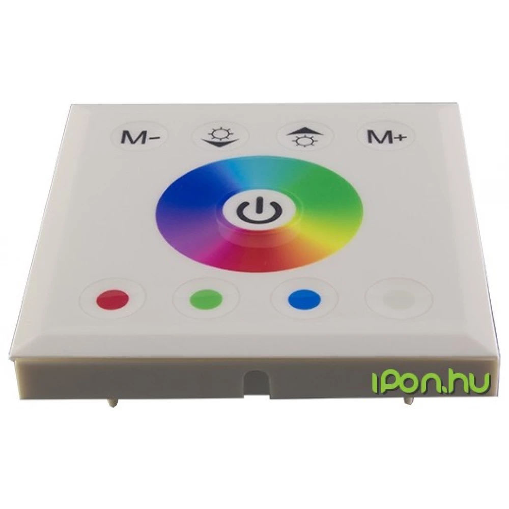 OPTONICA LED szalag dimmer RGB szalaghoz fali fehér üvegpanel érintő vezérléssel