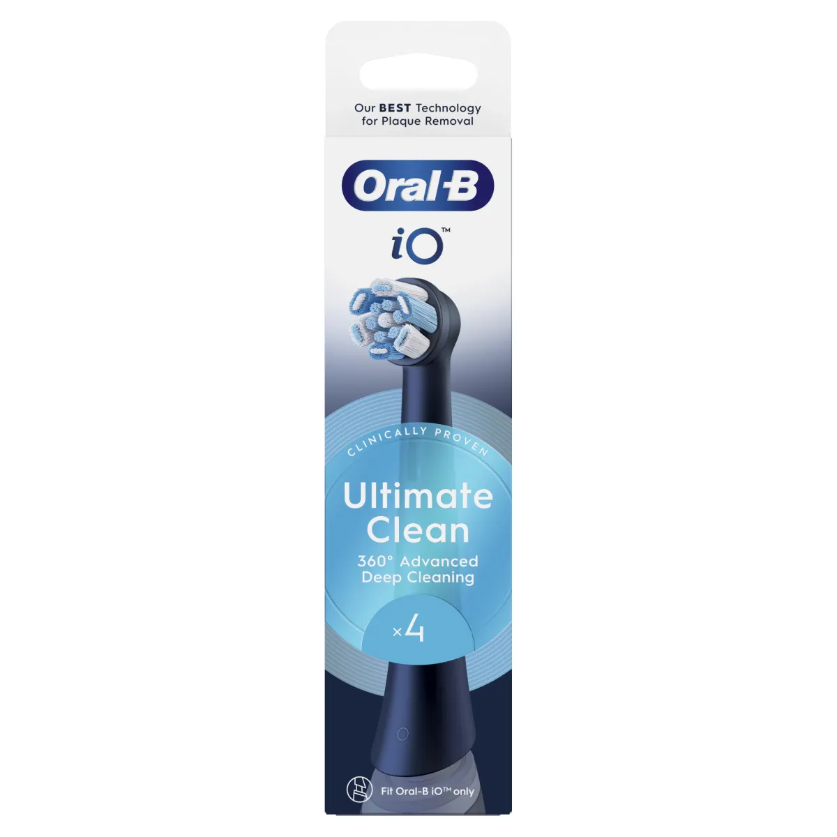 ORAL-B iO Ultimate Clean Elektromos fogkefe csere fej 4db fekete