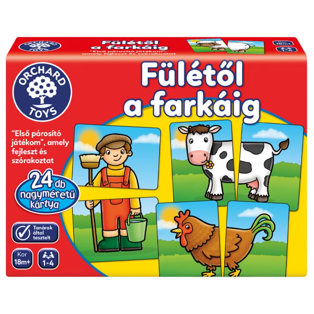 ORCHARD TOYS Fülétől a farkáig párosító játék