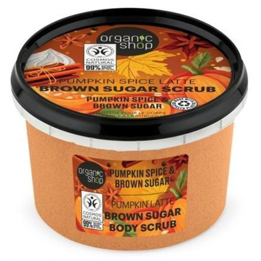 ORGANIC SHOP Organic Shop bio cukros testradír pumpkin spice latte sütőtökös fűszerrel és barna cukorral 250 ml