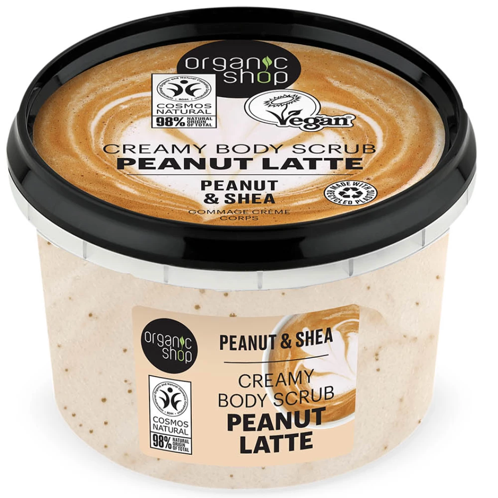 ORGANIC SHOP Organic Shop peanut latte krémes testradír mogyoróval és shea vajjal 250 ml
