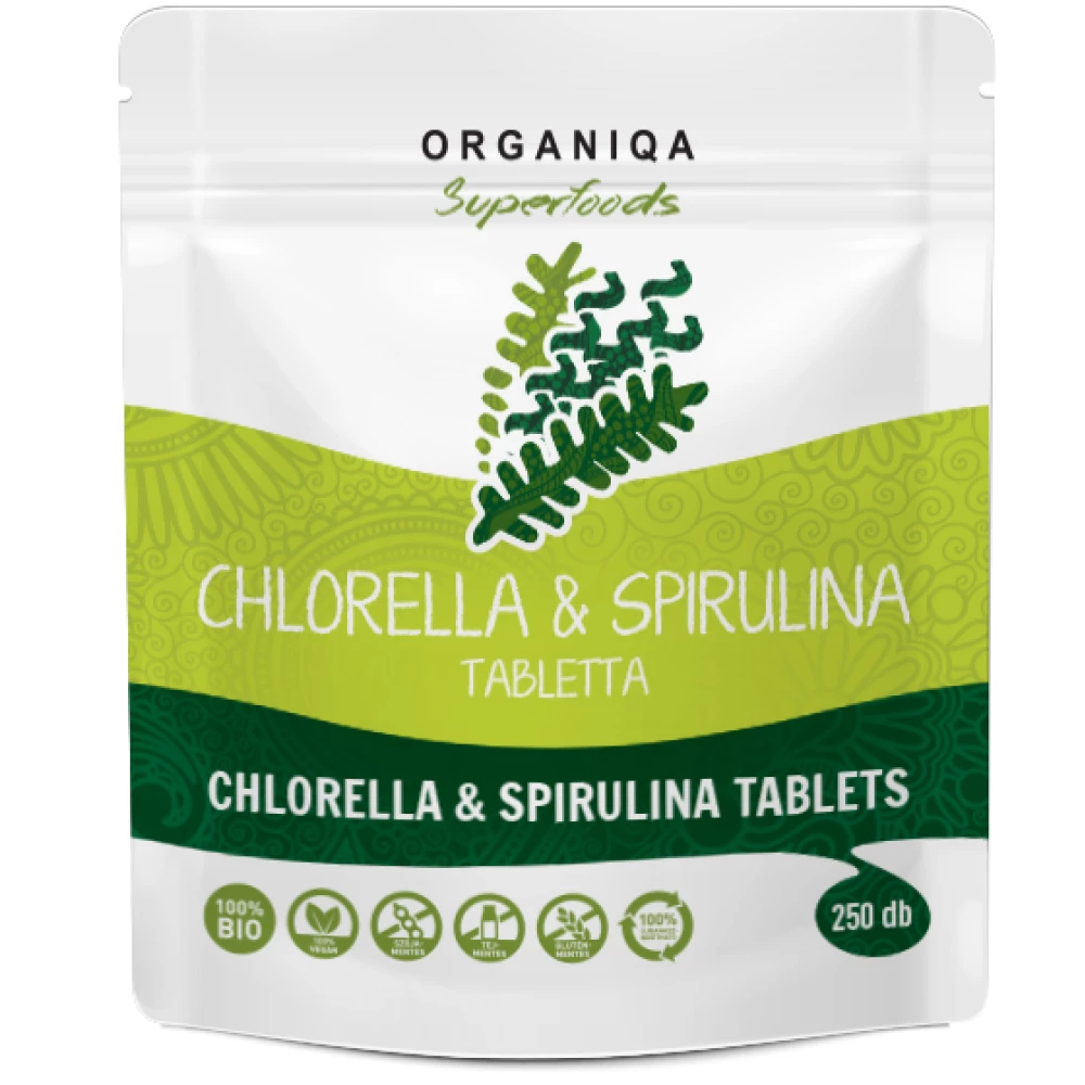 ORGANIQA Organiqa bio chlorella és spirulina tabletta 250 db