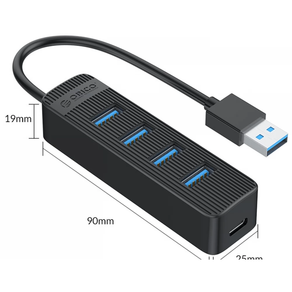 ORICO 4 Port USB3.0 HUB with Type-C Power Port v2