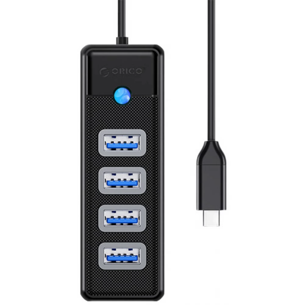 ORICO Hub Adapter USB-C to 4x USB 3.0 5 Gbps 0.15m v2 fekete