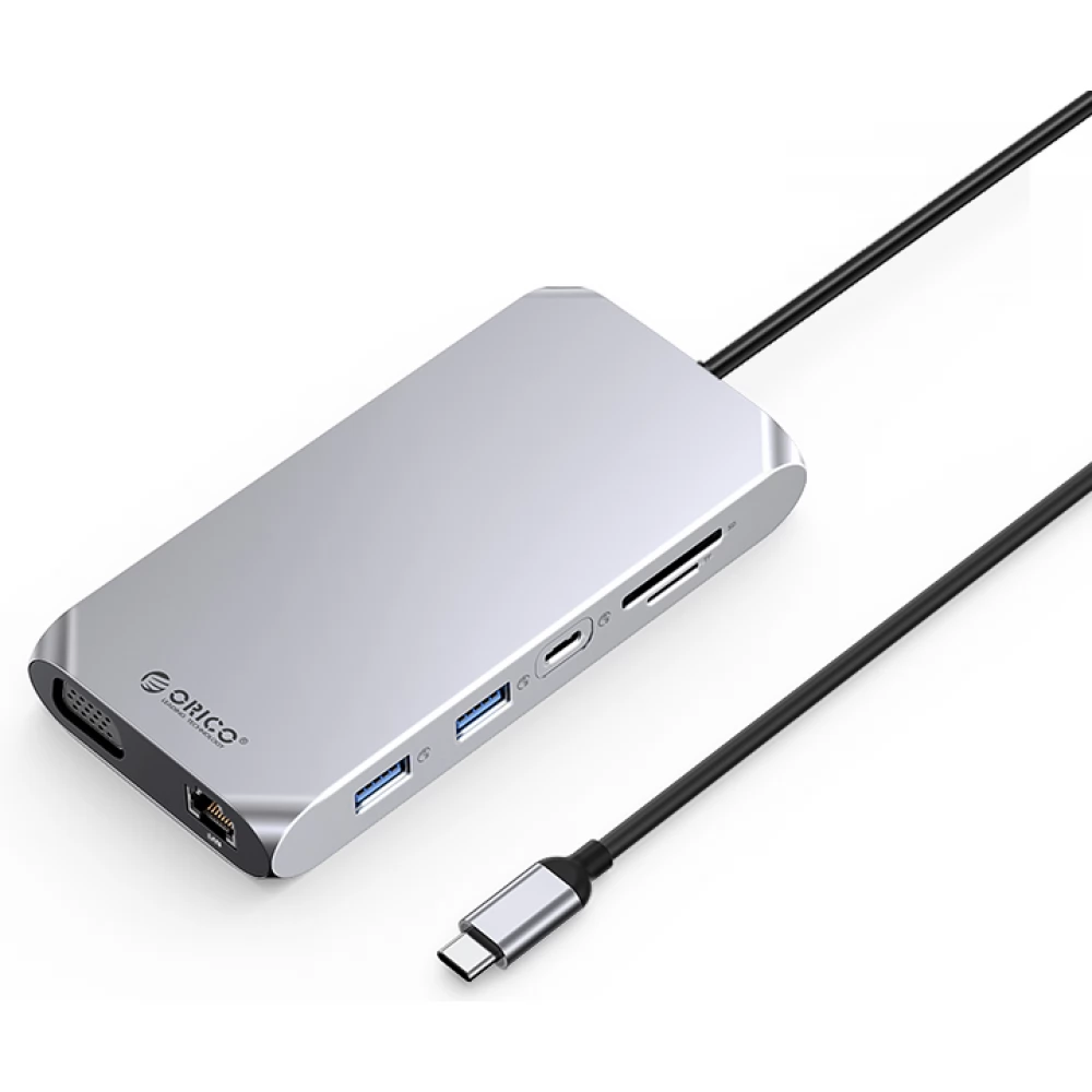 ORICO Type-C 12-in-1 Multifunction Docking Station v2 szürke