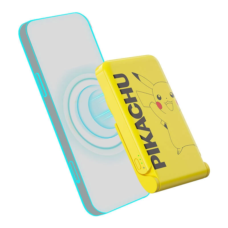 OTL TECHNOLOGIES Pikatchu Mágneses Vezeték nélküli Powerbank 5000mAh 15W sárga
