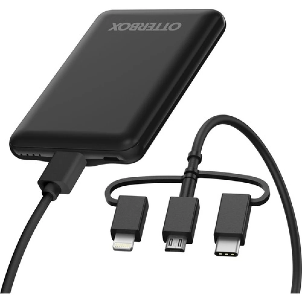 OTTERBOX Power Bank + multi kábel 5000mAh fekete