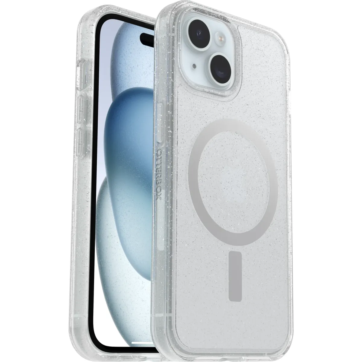 OTTERBOX Symmetry Series MagSafe hátlaptok iPhone 15 átlátszó csillogós