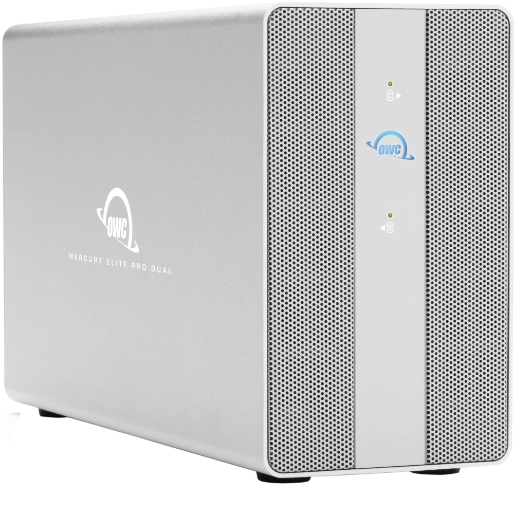 OWC Mercury Elite Pro Dual 3.5" USB-C 3.1 Külső HDD ház ezüst