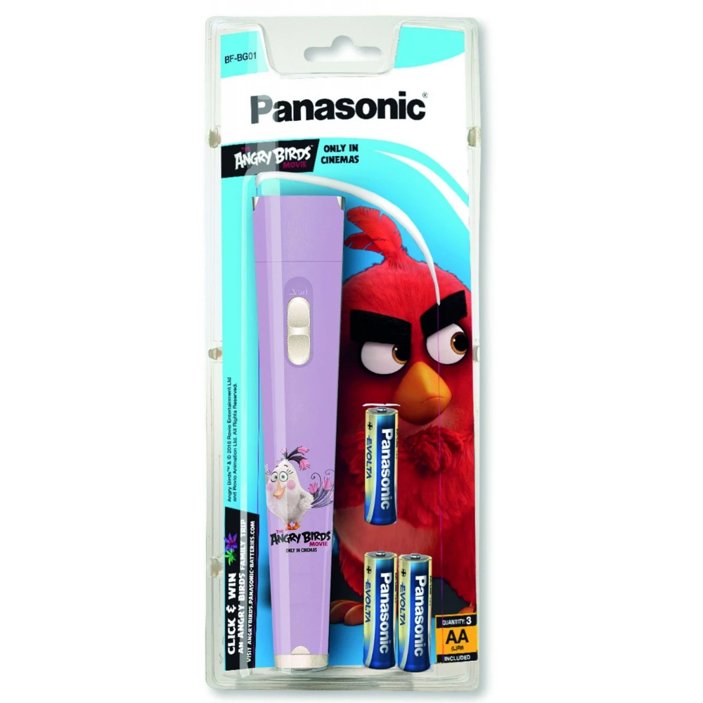 PANASONIC Angry Birds elemlámpa 3×AA EGE elem rózsaszín