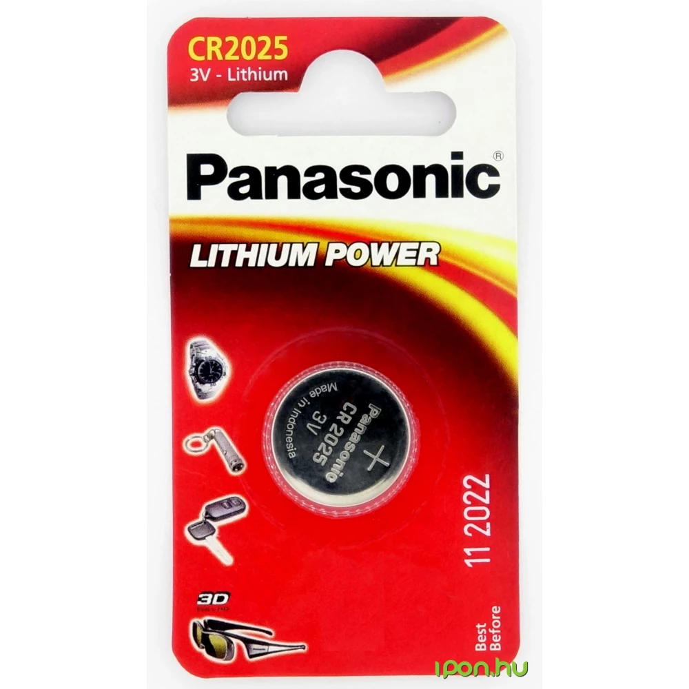 PANASONIC CR2025 3V gombelem (CR) 1db
