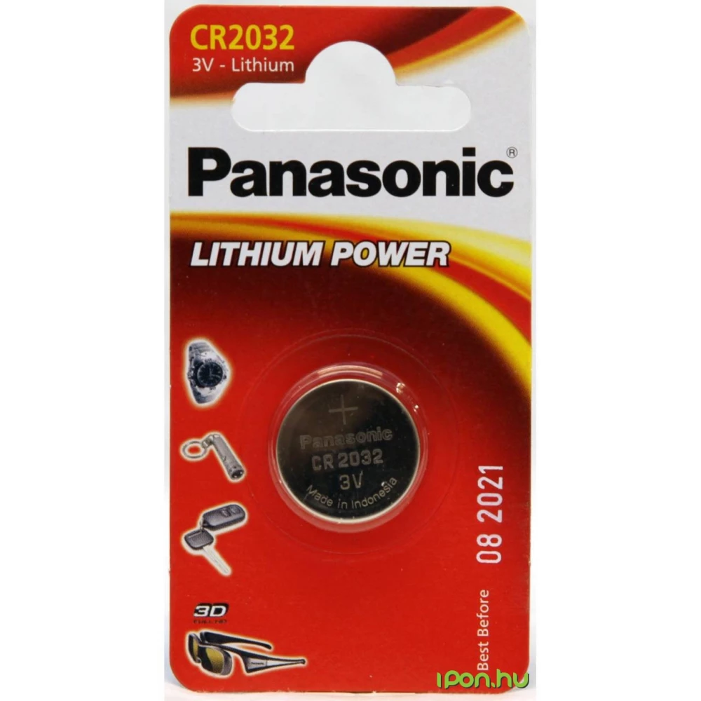 PANASONIC CR2032 3V gombelem (CR) 1db