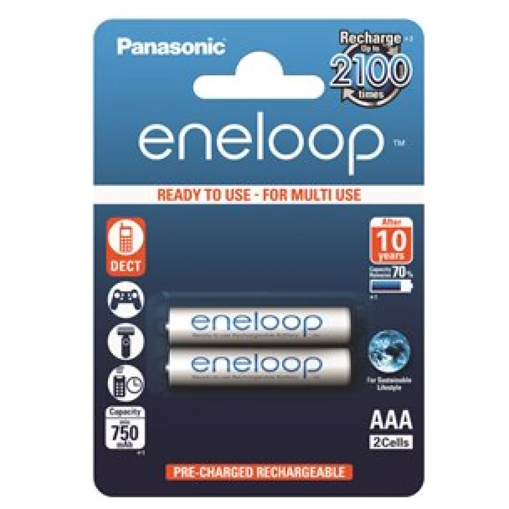 PANASONIC Eneloop mikro ceruza akkumulátor (AAA) 750mAh 2db