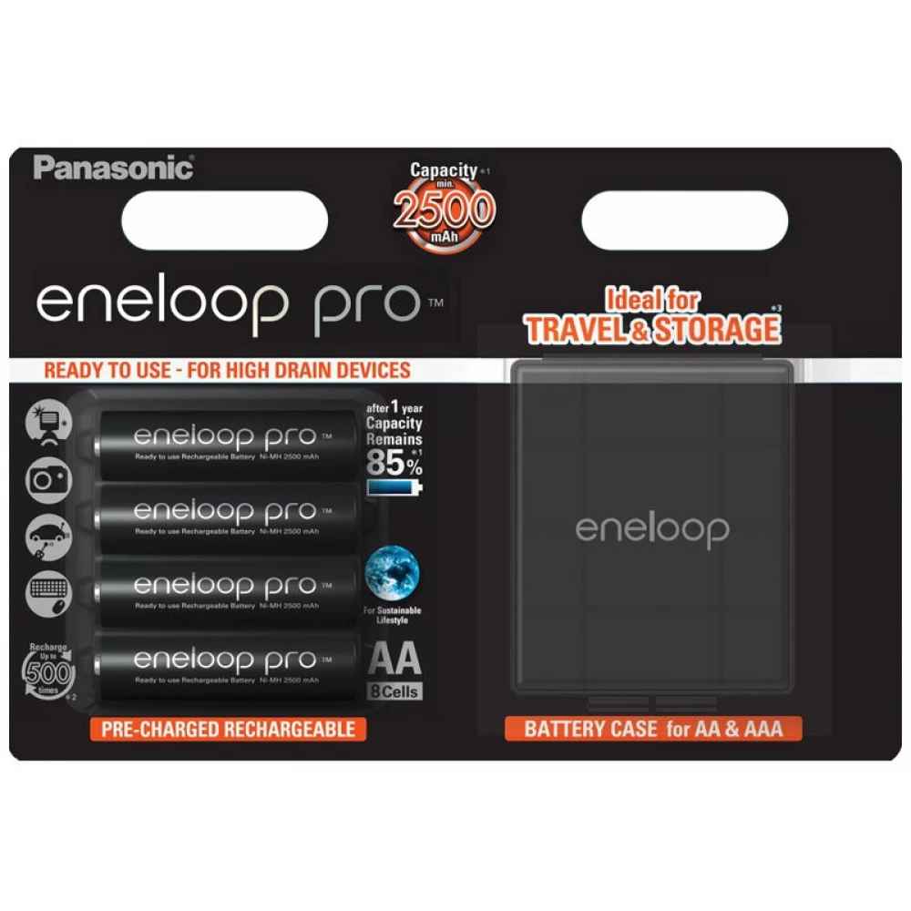 PANASONIC Eneloop PRO ceruza akkumulátor (AA) 2500mAh 4db + Doboz