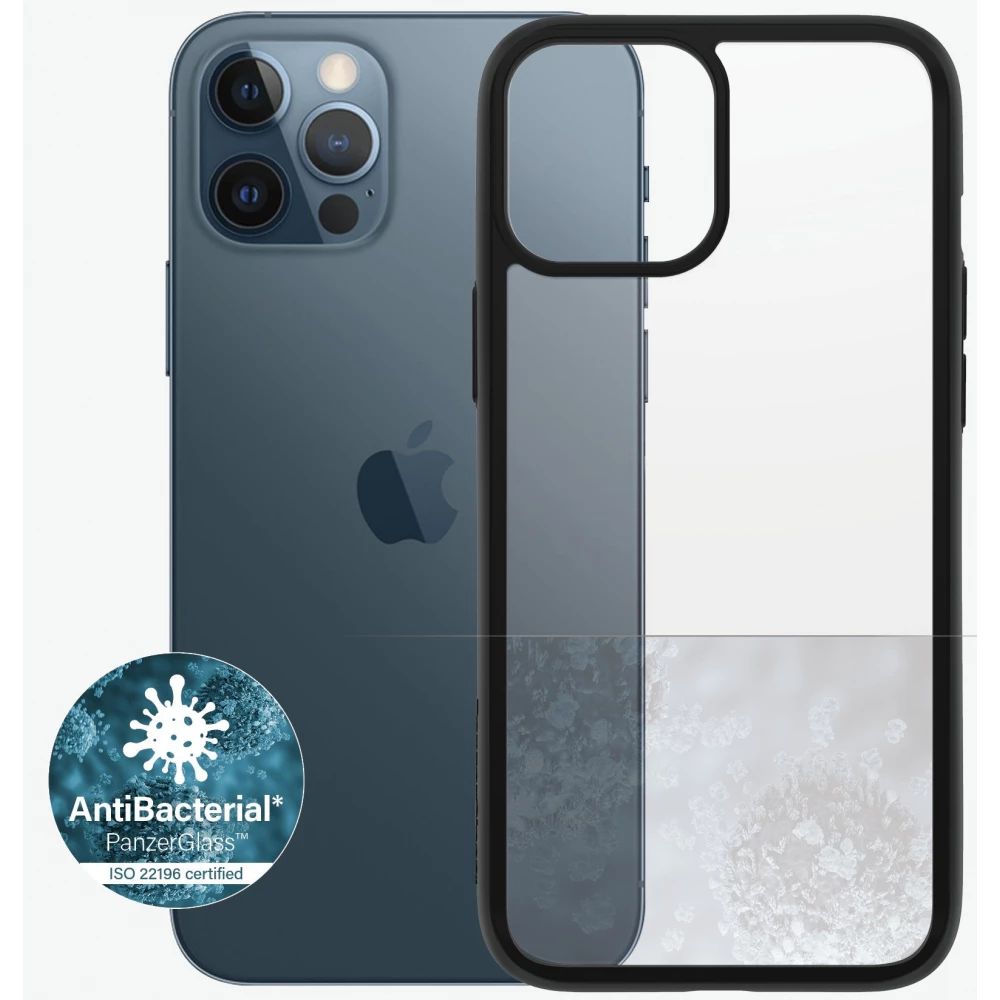 PANZERGLASS ClearCase Back Cover iPhone 12 Pro Max fekete-átlátszó