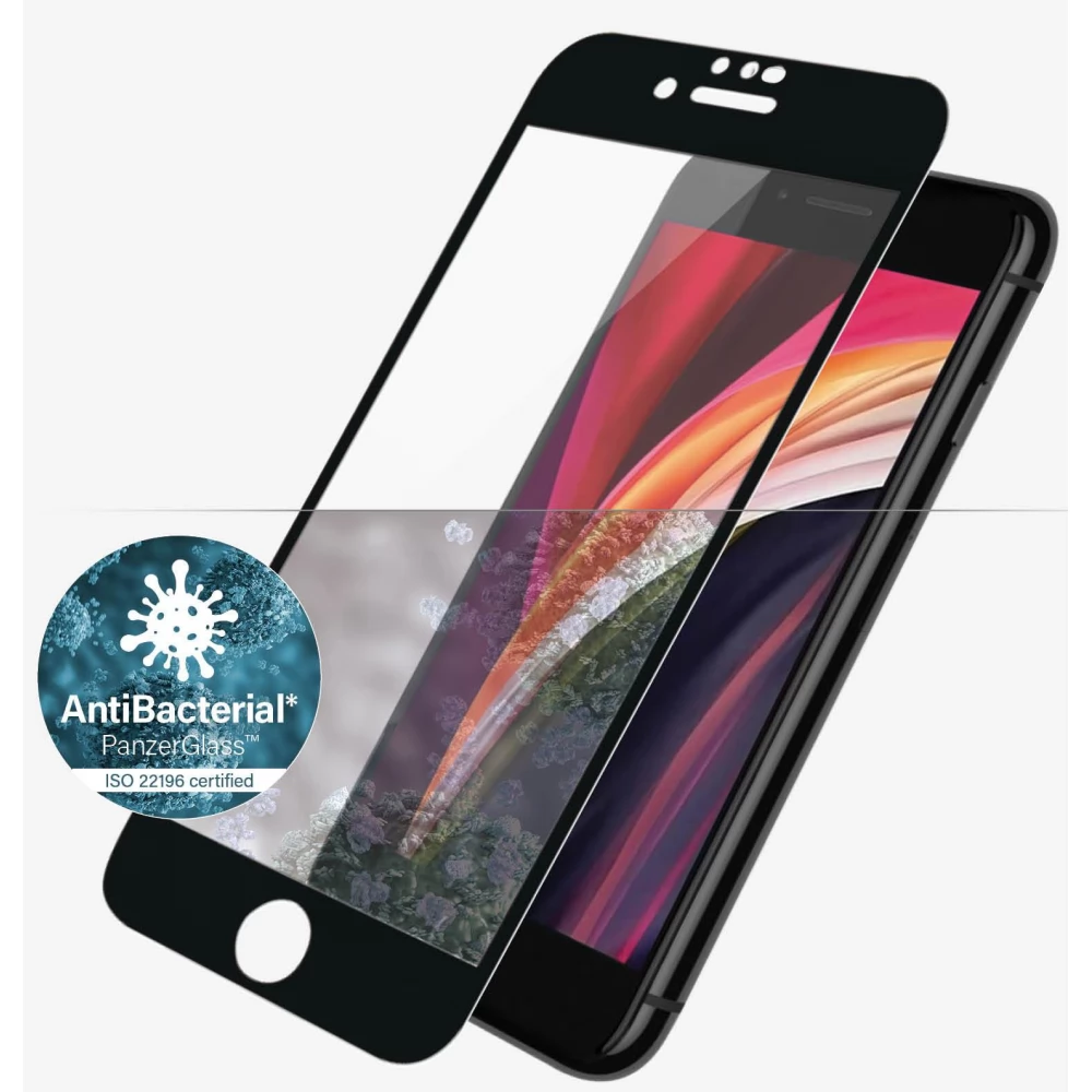 PANZERGLASS Screen Protector Case Friendly iPhone 6/6s/7/8/SE (2020) fekete