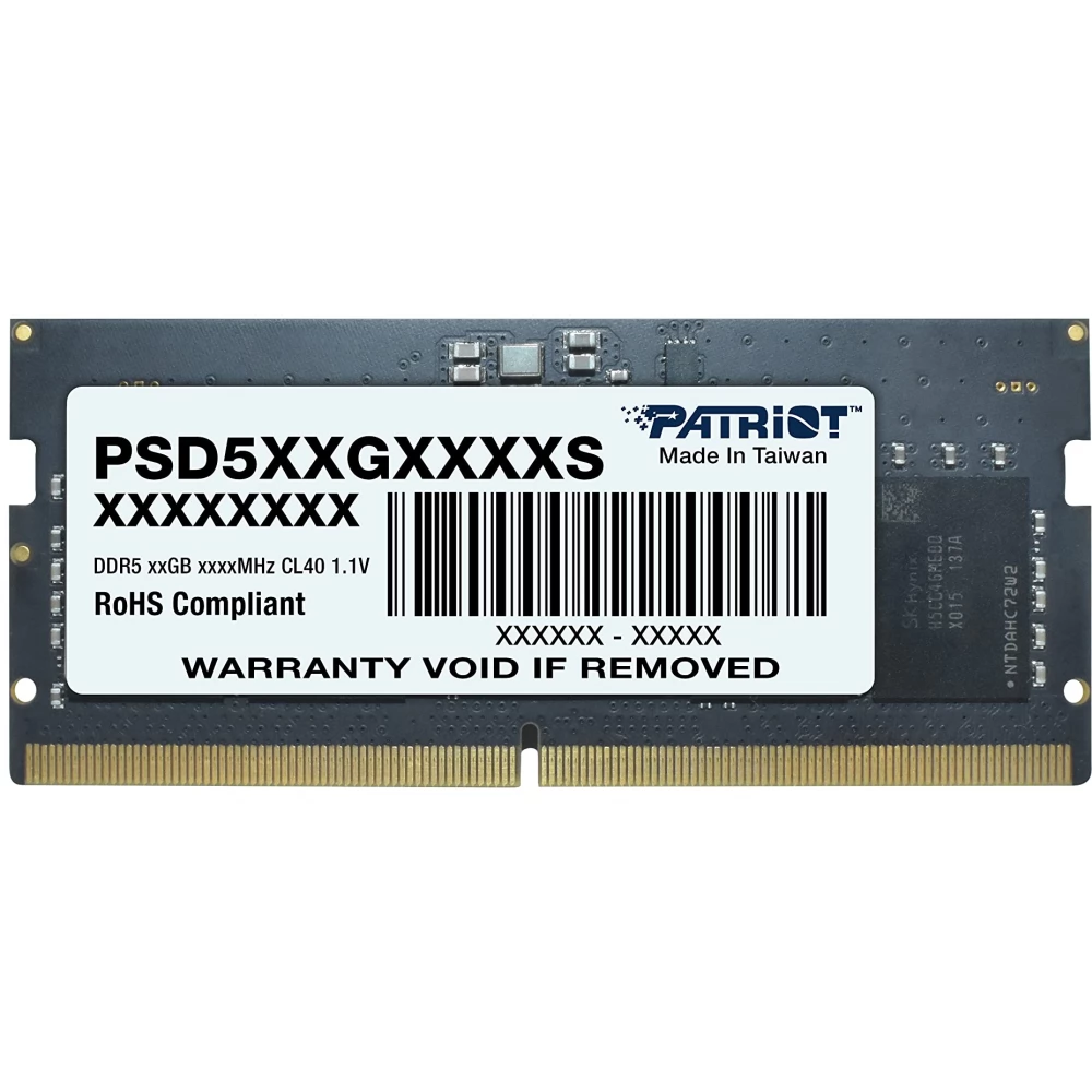 PATRIOT 16GB Notebook DDR5 4800MHz CL40 PSD516G480081S