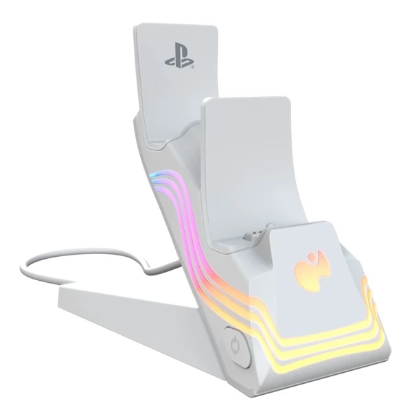 PDP Afterglow Wave kontroller töltőállomás DualSense RGB fehér