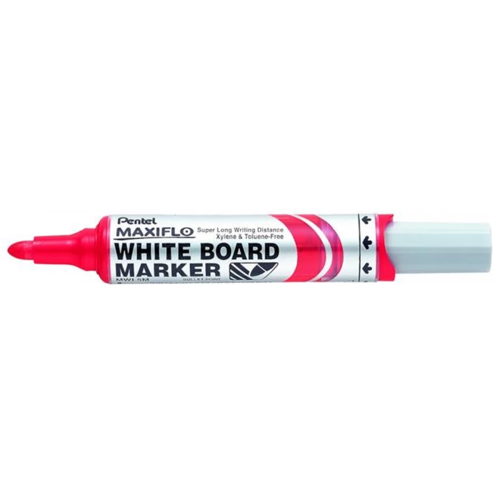 PENTEL Maxiflo MWL5M Táblamarker 2.5 mm kúpos piros