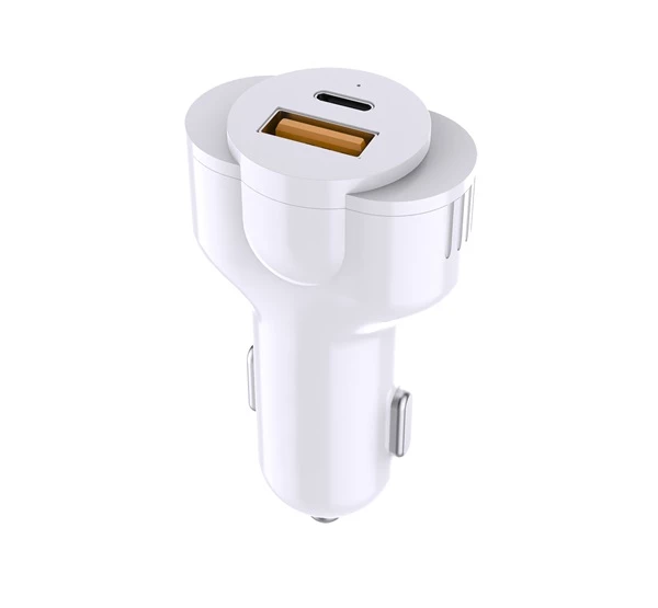 PH-CC58 autós gyorstöltő Type-C + USB PD 30W fehér