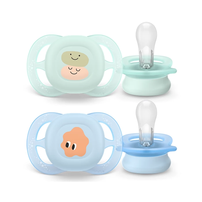 PHILIPS Avent Soother Ultra start 0-2hó 2db kék-zöld mintás