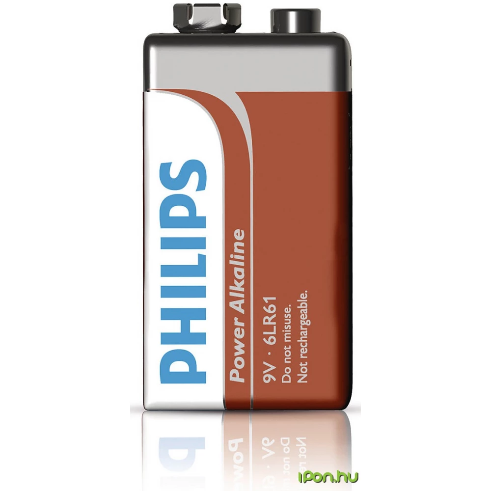 PHILIPS Power alkáli 9 voltos elem (E) 1db