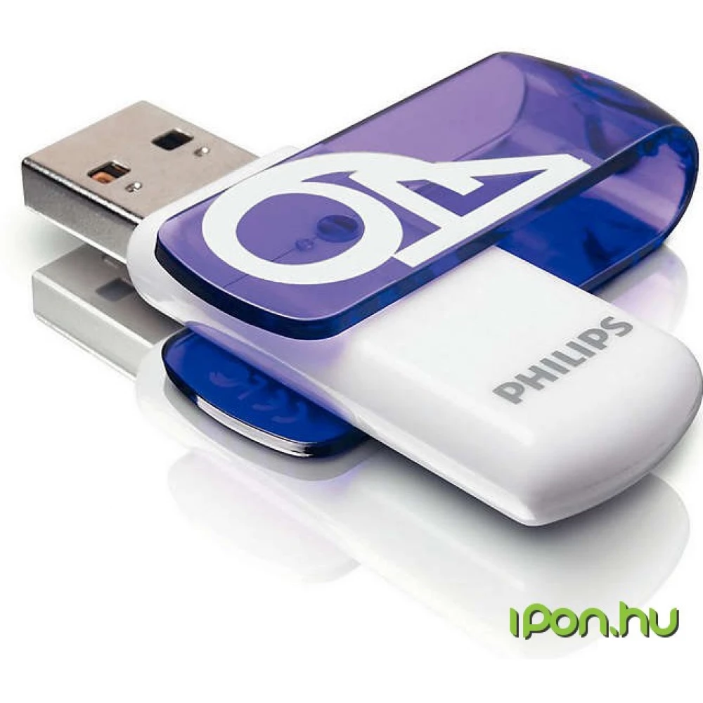 PHILIPS Vivid 64GB USB 2.0 Fehér-Lila